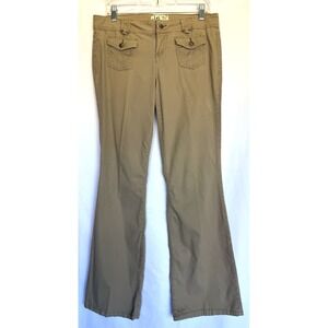 Y2K LEI Pants Womens Flare Low Rise 32 x 31 Retro Grunge Skater Tan Stretch Boho